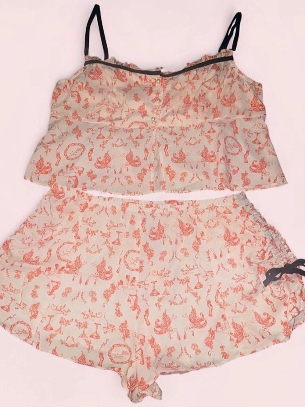 NWT Savage X Fenty Martini & Dice Toile 2-Piece Lounge Set — Size Medium